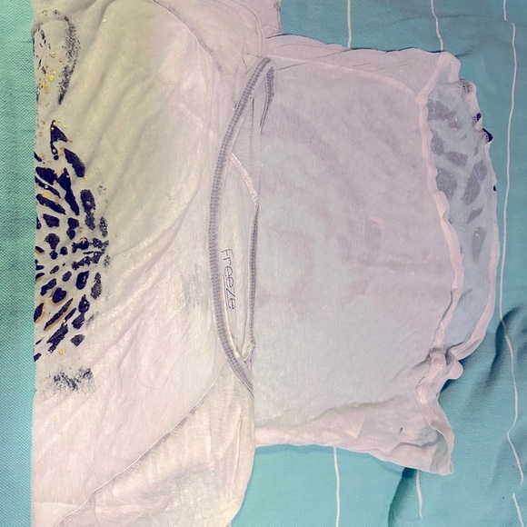 Freeze White Leopard Long Sleeve Sheer Tee - Picture 7 of 7